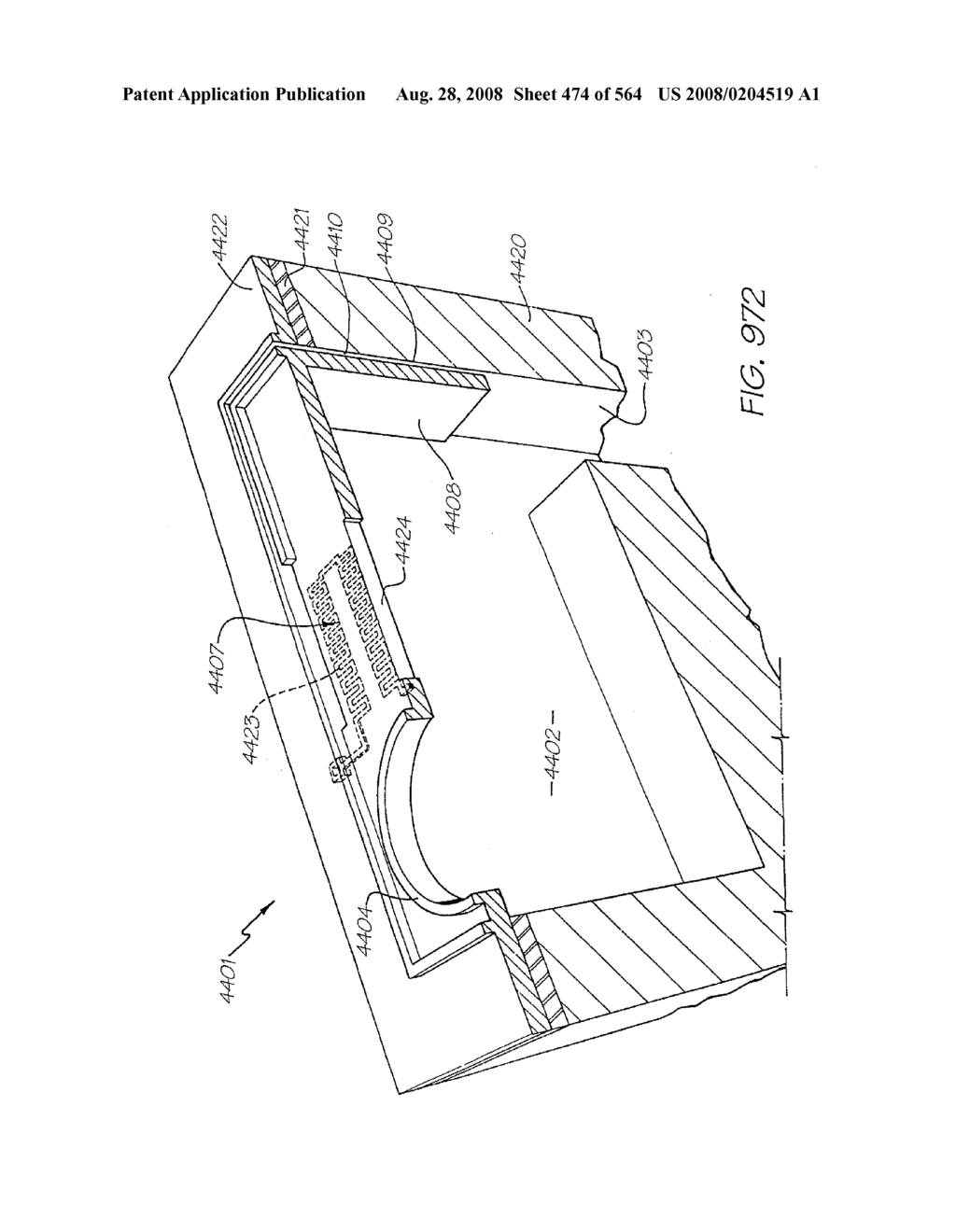 Inkjet Printhead With Laterally Reciprocating Paddle - diagram, schematic, and image 475