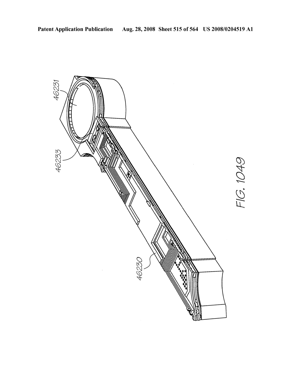 Inkjet Printhead With Laterally Reciprocating Paddle - diagram, schematic, and image 516