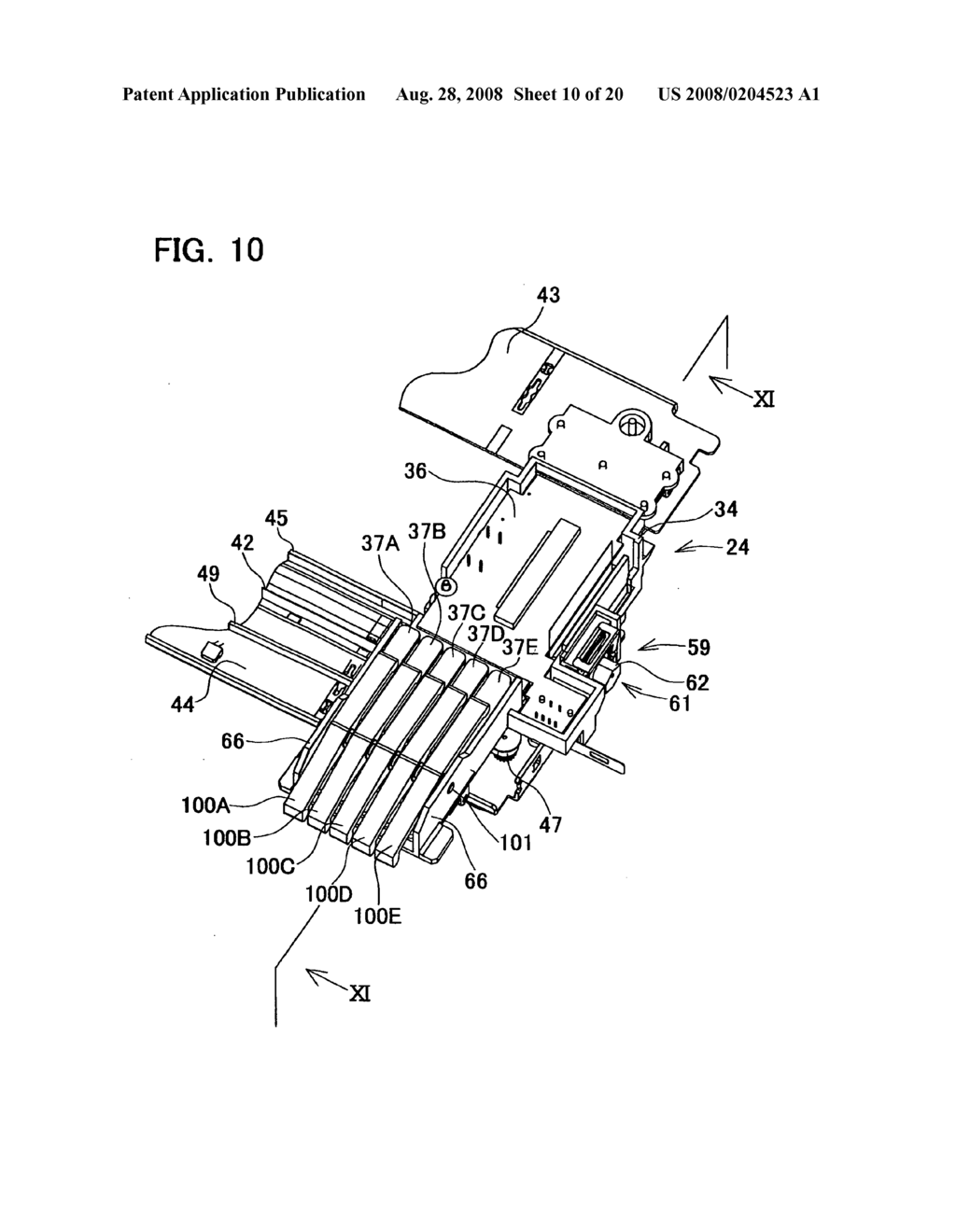 Ink jet printer - diagram, schematic, and image 11