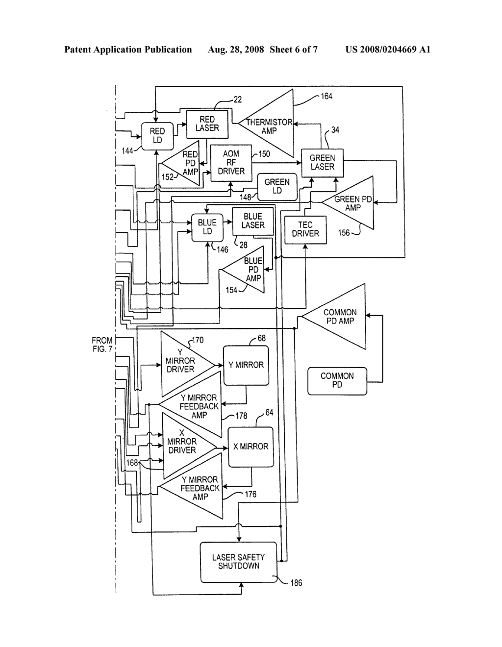 Compact image projection arrangement with correction for laser beam angular misalignment - diagram, schematic, and image 07