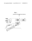 Lamination status inspecting apparatus, lamination status inspecting method, and recording medium storing lamination status detecting program diagram and image