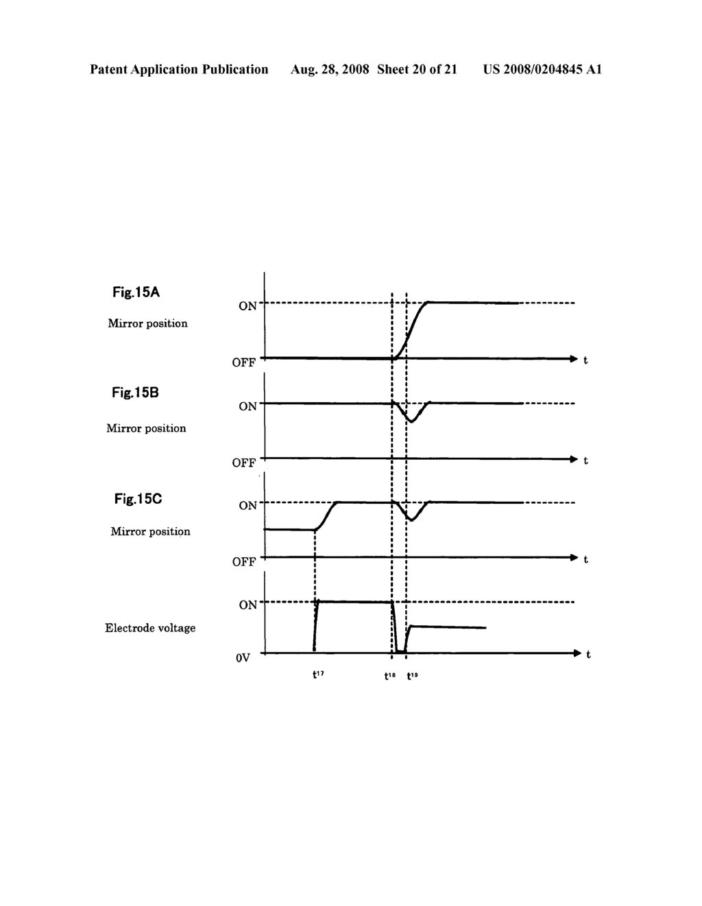 Micromirror device with a single address electrode - diagram, schematic, and image 21