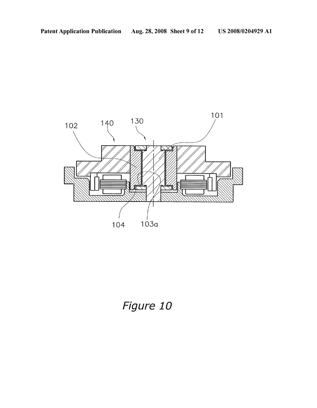 FLUID DYNAMIC BEARING DEVICE, SPINDLE MOTOR INCLUDING THE SAME, READ-WRITE DEVICE, AND METHOD OF MANUFACTURING BEARING PART - diagram, schematic, and image 10