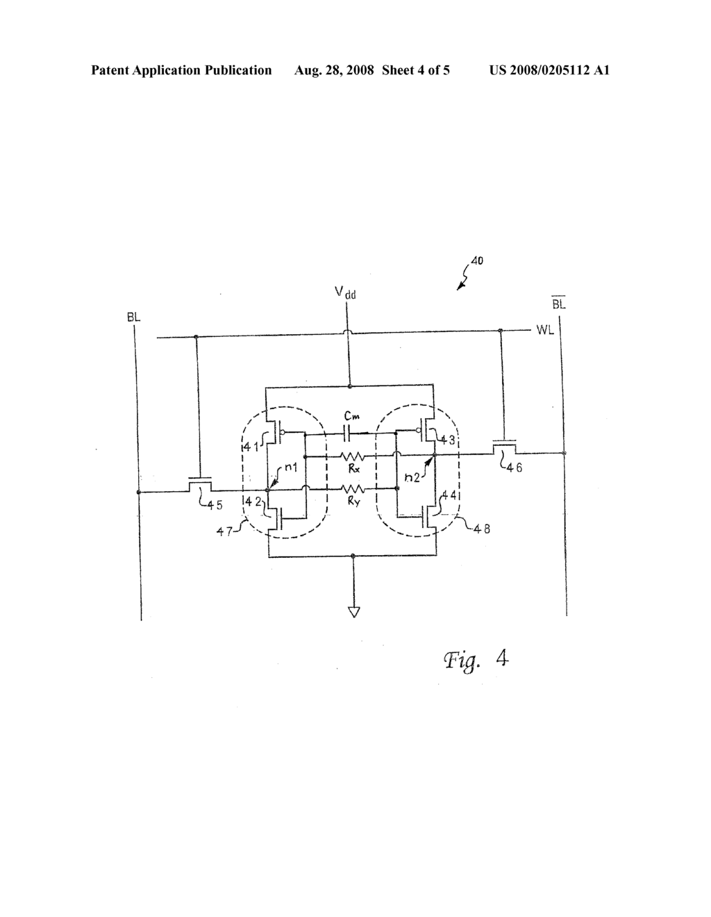 Apparatus for Hardening a Static Random Access Memory Cell from Single Event Upsets - diagram, schematic, and image 05