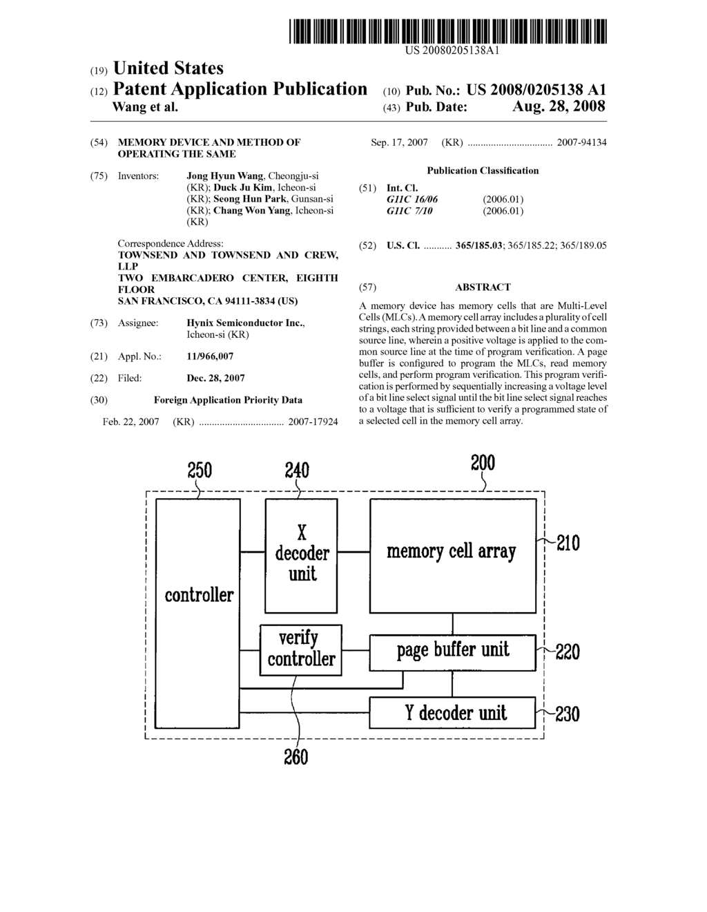 MEMORY DEVICE AND METHOD OF OPERATING THE SAME - diagram, schematic, and image 01