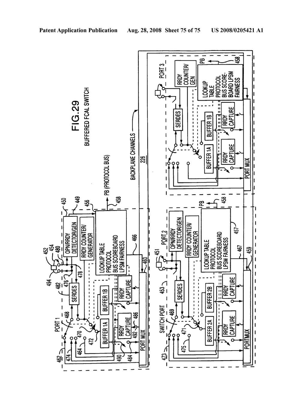 Fibre channel arbitrated loop bufferless switch circuitry to increase bandwidth without significant increase in cost - diagram, schematic, and image 76