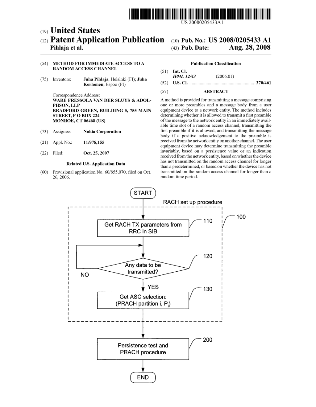 Method for immediate access to a random access channel - diagram, schematic, and image 01