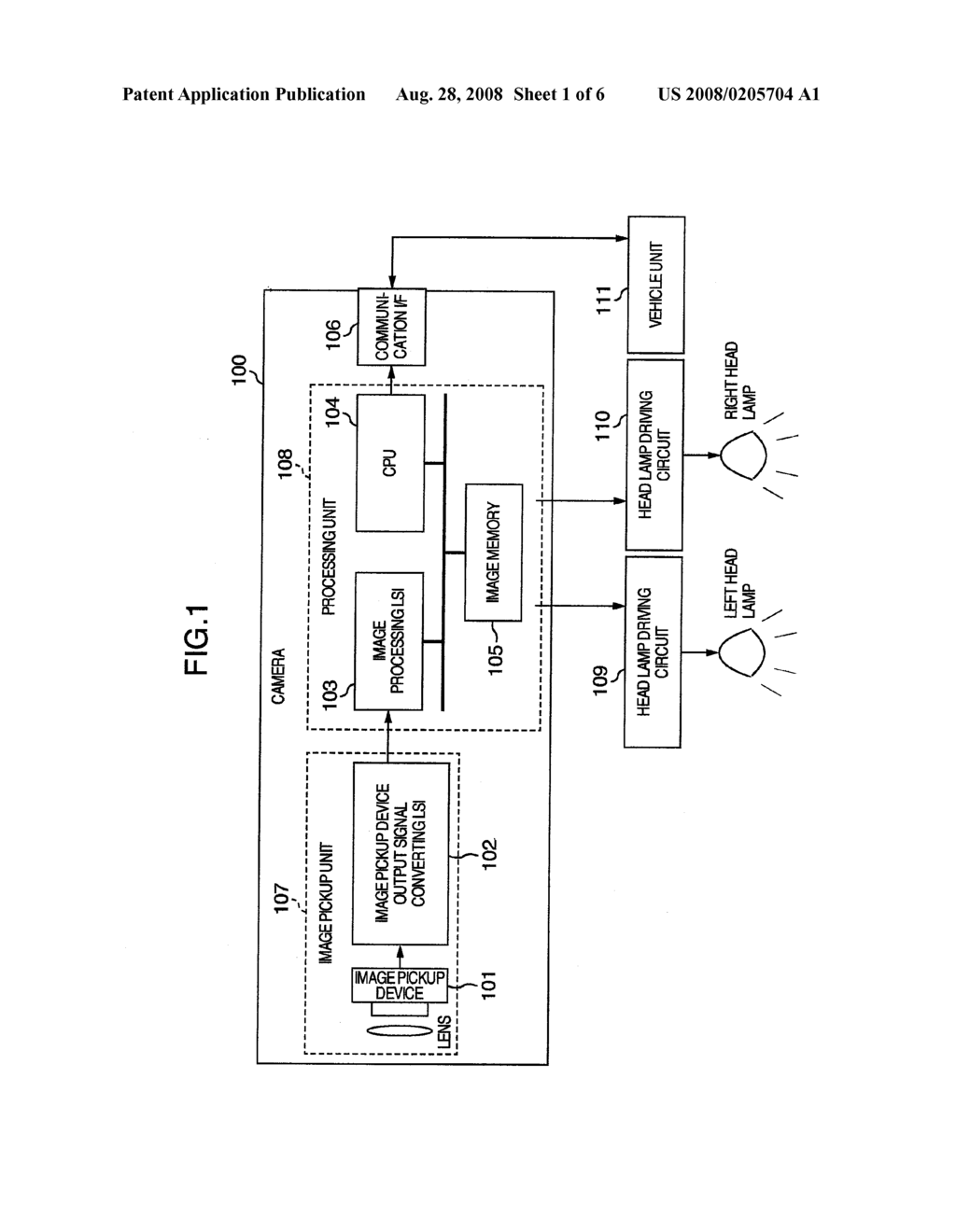 Image Recognition Device for Vehicle and Vehicle Head Lamp Controller and Method of Controlling Head Lamps - diagram, schematic, and image 02