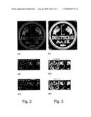 Method and Device for Recognizing a Coin by Using the Embossed Pattern Thereof diagram and image