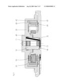 Fluid dynamic bearing having pressure-generating surface patterns diagram and image