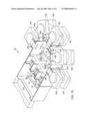 Flat-panel display processing tool with storage bays and multi-axis robot arms diagram and image