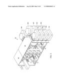 Stacked process chambers for magnetic media processing tool diagram and image