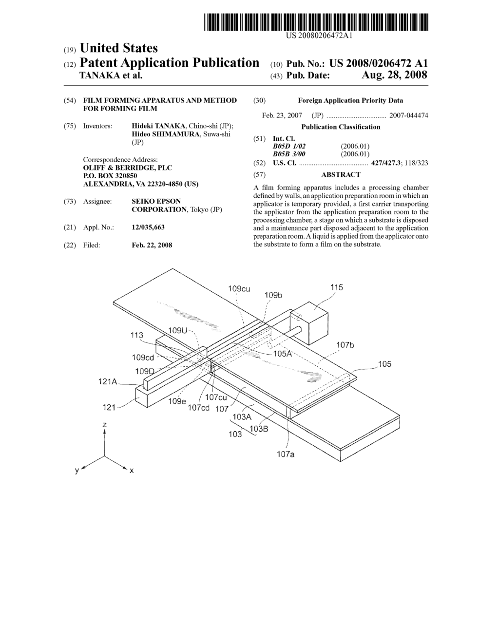 FILM FORMING APPARATUS AND METHOD FOR FORMING FILM - diagram, schematic, and image 01