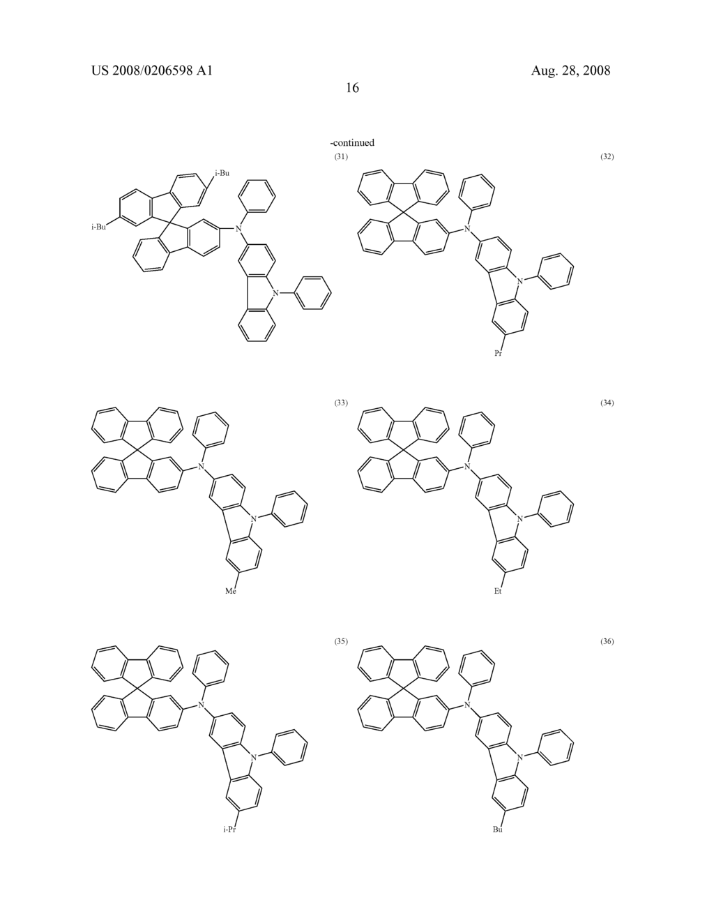 Light-emitting element using spirofluorene derivative and electronic appliance - diagram, schematic, and image 42