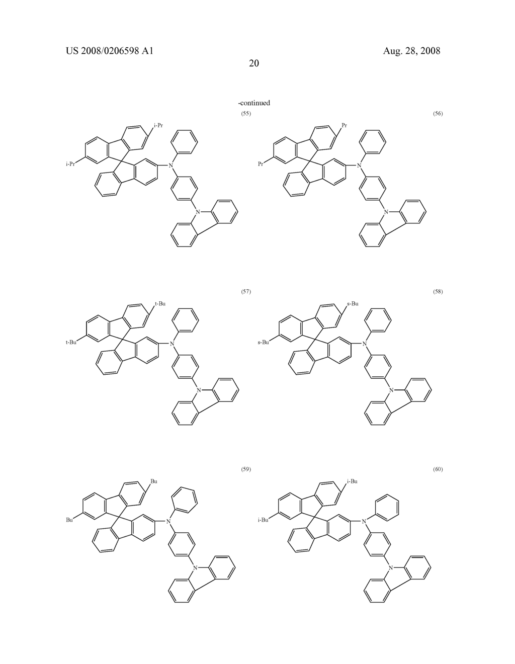 Light-emitting element using spirofluorene derivative and electronic appliance - diagram, schematic, and image 46