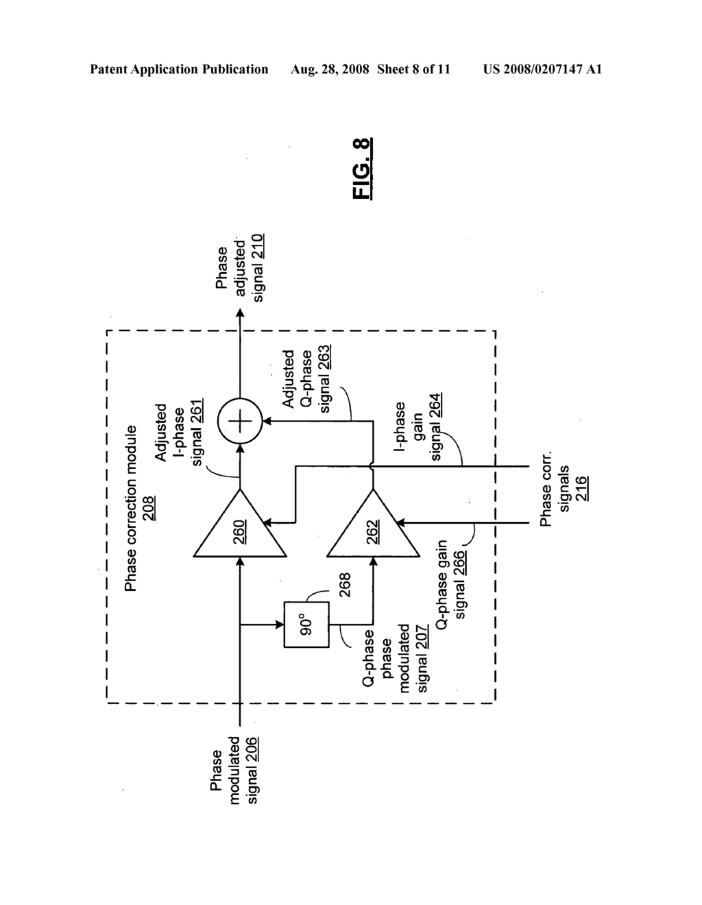 Radio transmitter front-end with amplitude and phase correction and methods for use therewith - diagram, schematic, and image 09