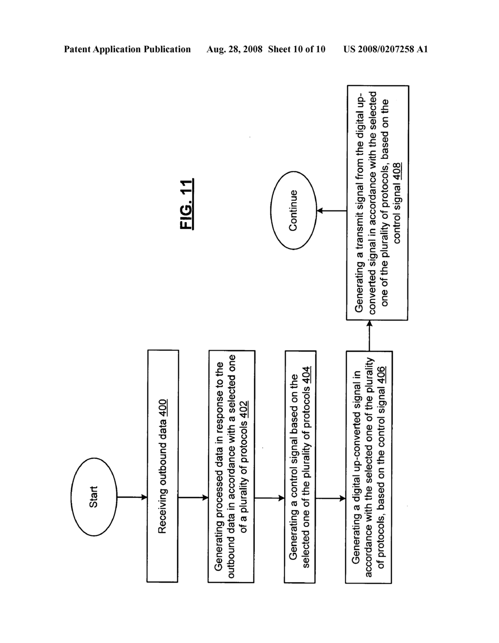 Multimode transmitter with digital up conversion and methods for use therewith - diagram, schematic, and image 11