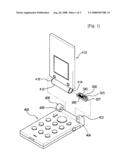 Opening and Closing Device for Cellular Phone diagram and image