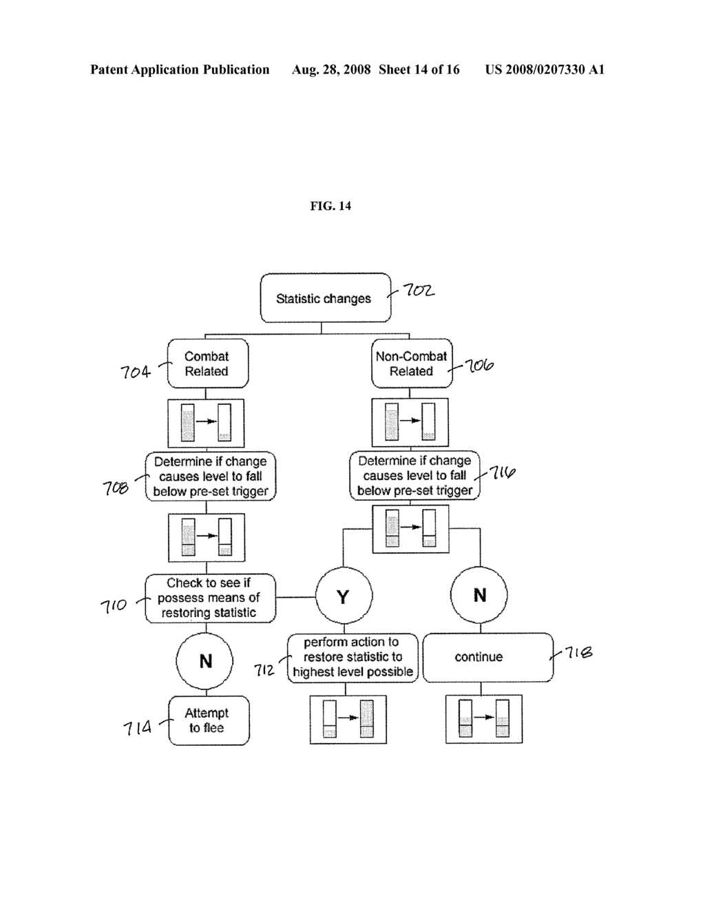 ARTIFICIAL PLAYER CHARACTER FOR MASSIVE MULTI-PLAYER ON-LINE GAME - diagram, schematic, and image 15