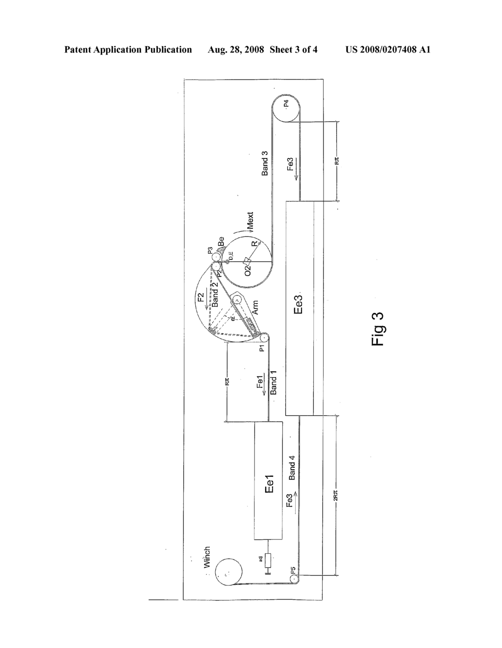 Device for Obtaining a Predetermined Substantially Constant Force in Particular for Muscular Training From Nearly Zero to a Maximal Value - diagram, schematic, and image 04