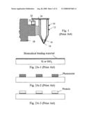 Micro-fabricated stamp array for depositing biologic diagnostic testing samples on bio-bindable surface diagram and image