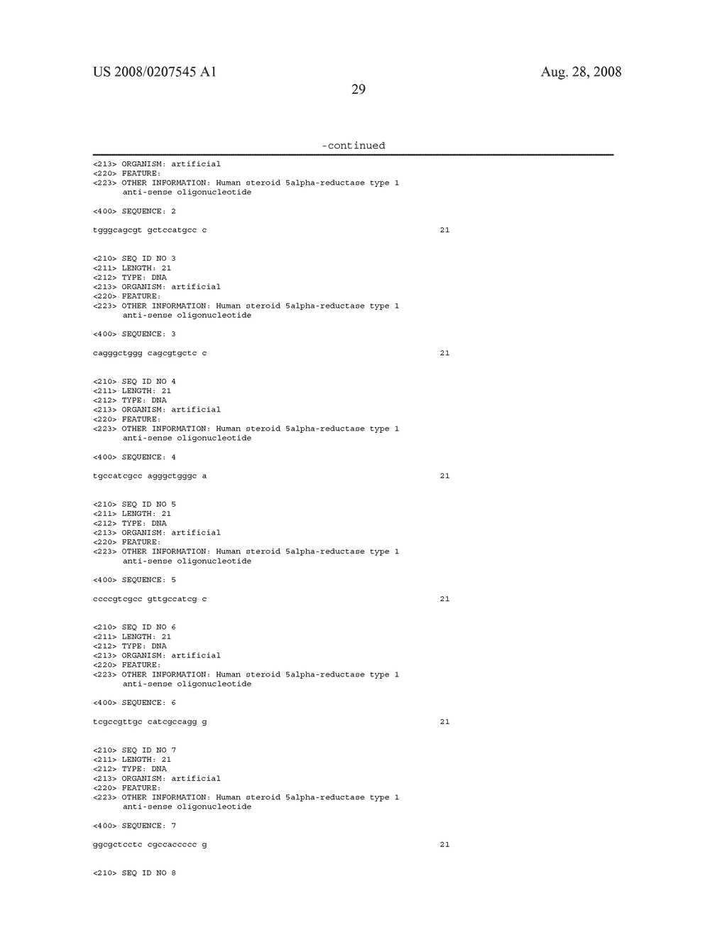 Methods and Compositions for Treating 5Alpha-Reductase Type 1 and Type 2 Dependent Conditions - diagram, schematic, and image 37