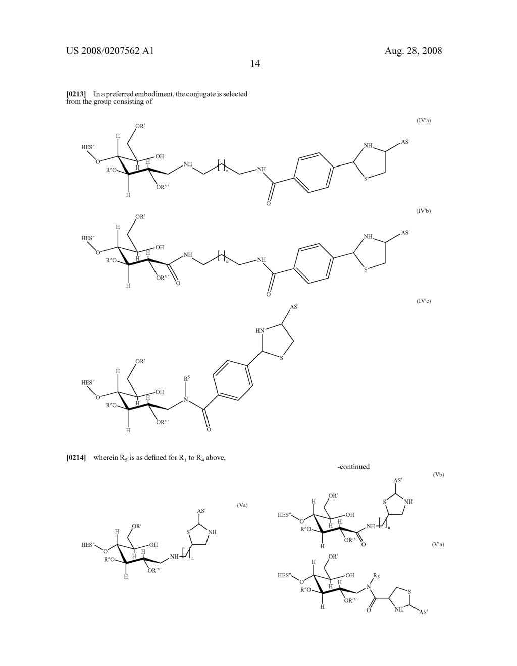 Conjugates of Hydroxyalkyl Starch and Active Substance, Prepared by Chemical Ligation Via Thiazolidine - diagram, schematic, and image 25