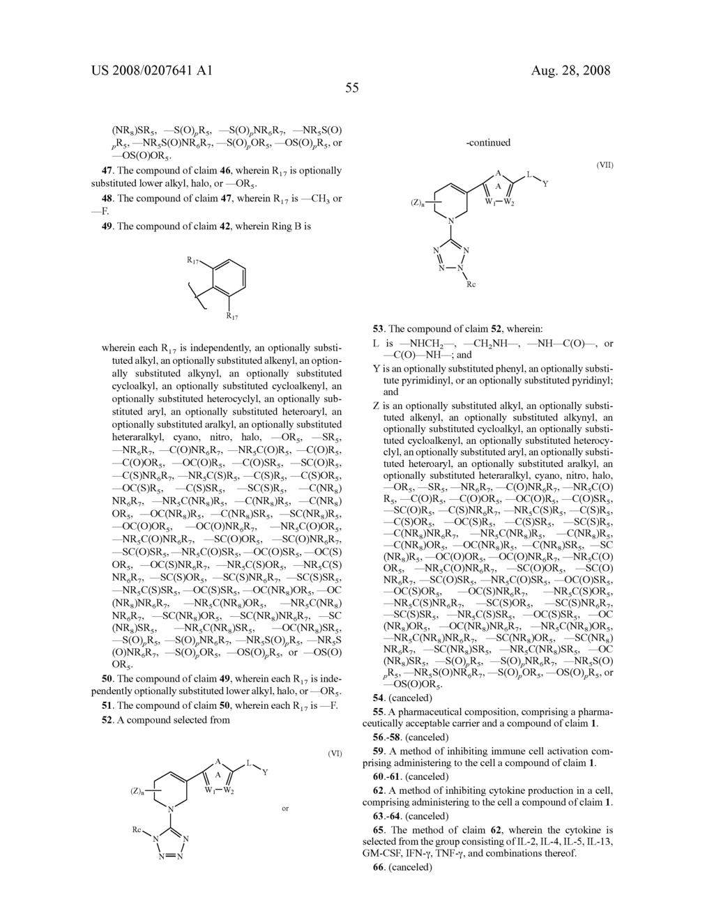 CYCLOHEXENYL-ARYL COMPOUNDS FOR INFLAMMATION AND IMMUNE-RELATED USES - diagram, schematic, and image 56