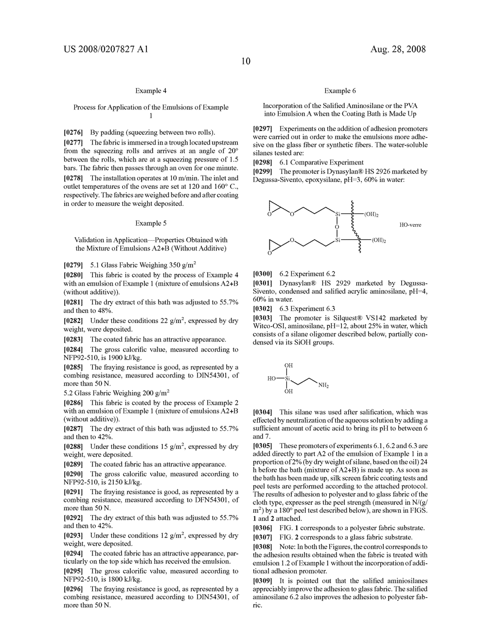 Aqueous silicone emulsion for coating woven or non-woven fibrous substrates - diagram, schematic, and image 12