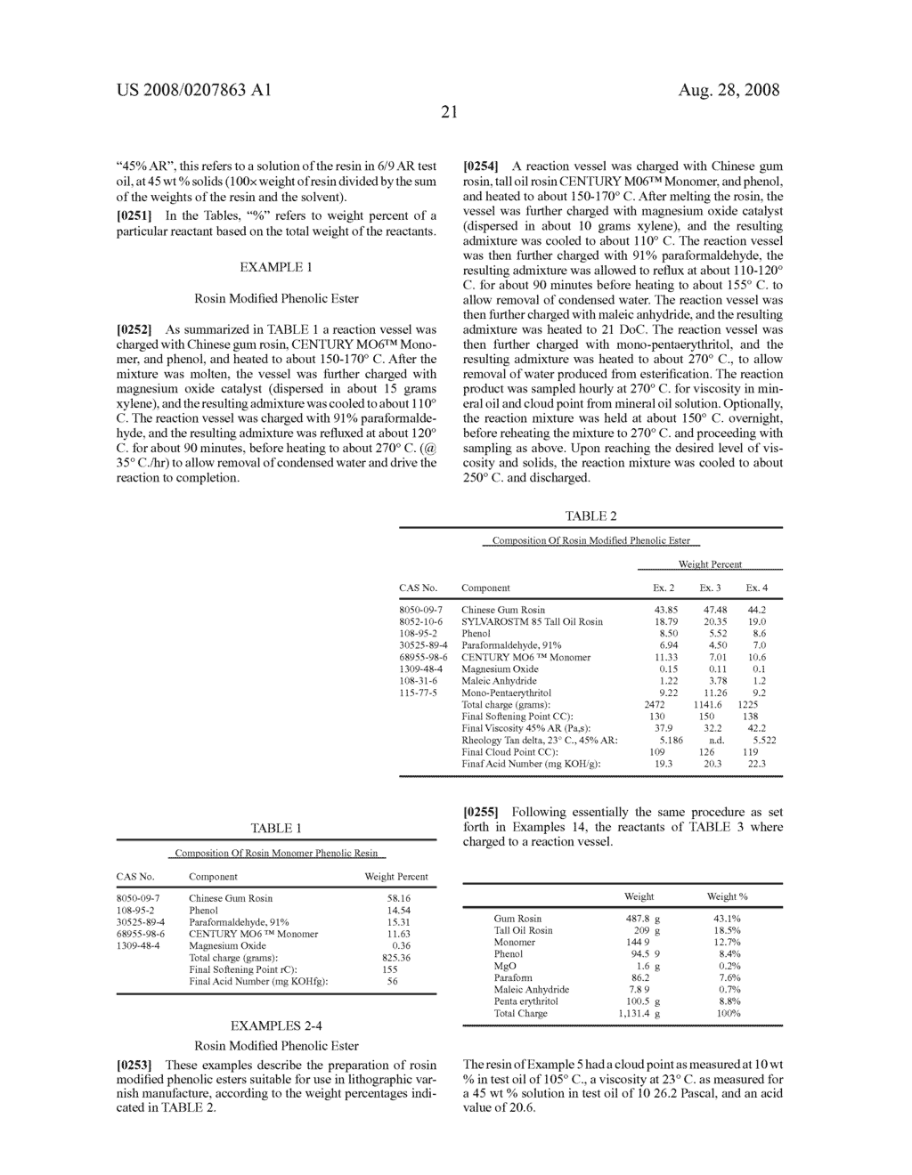 ROSEN PHENOLIC RESINS AND USES RELATED THERETO - diagram, schematic, and image 22