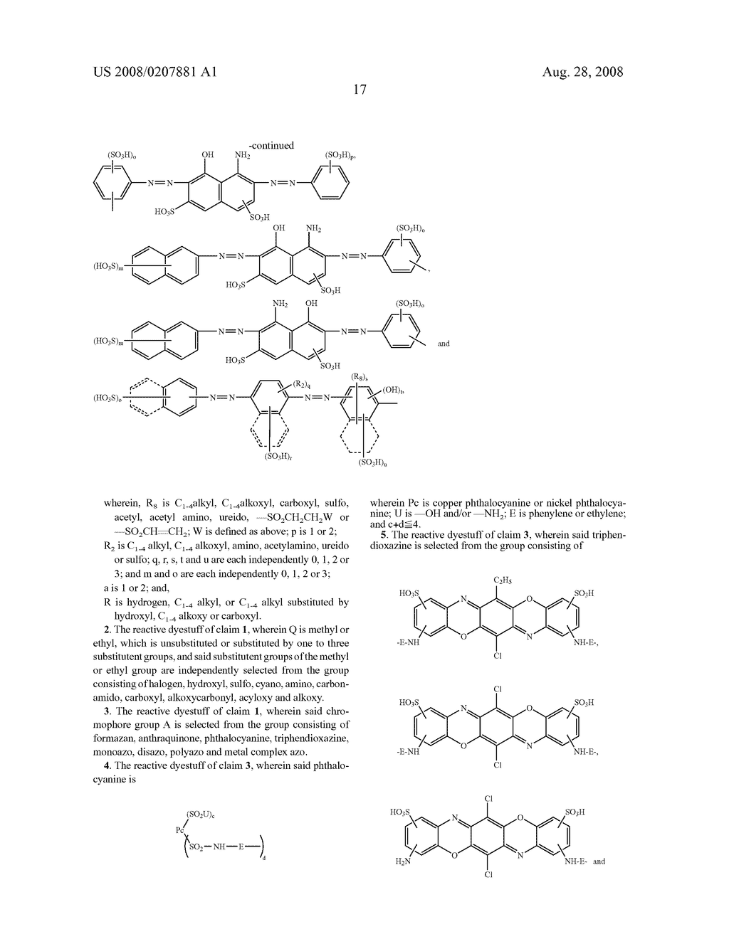 Reactive dyes containing an alkylthio-s-triazinyl reactive group - diagram, schematic, and image 18