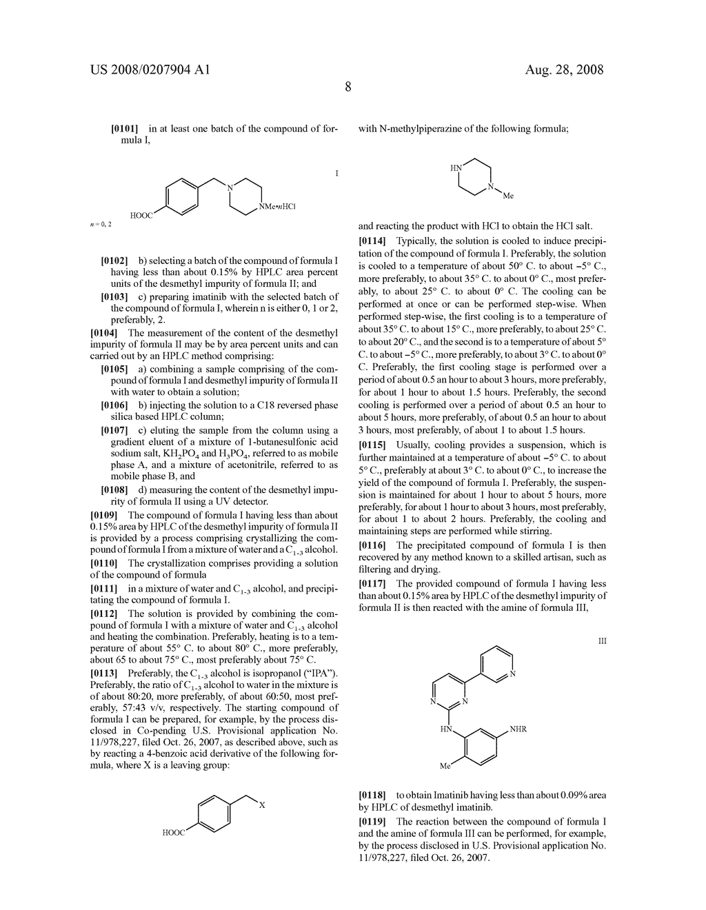 Imatinib base, and imatinib mesylate and processes for preparation thereof - diagram, schematic, and image 16