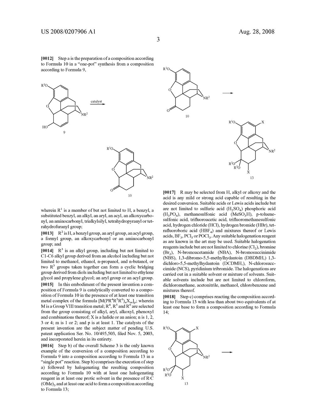 Synthetic Route to 14-Hydroxyl Opiates Through 1-Halo-Thebaine or Analogs - diagram, schematic, and image 04