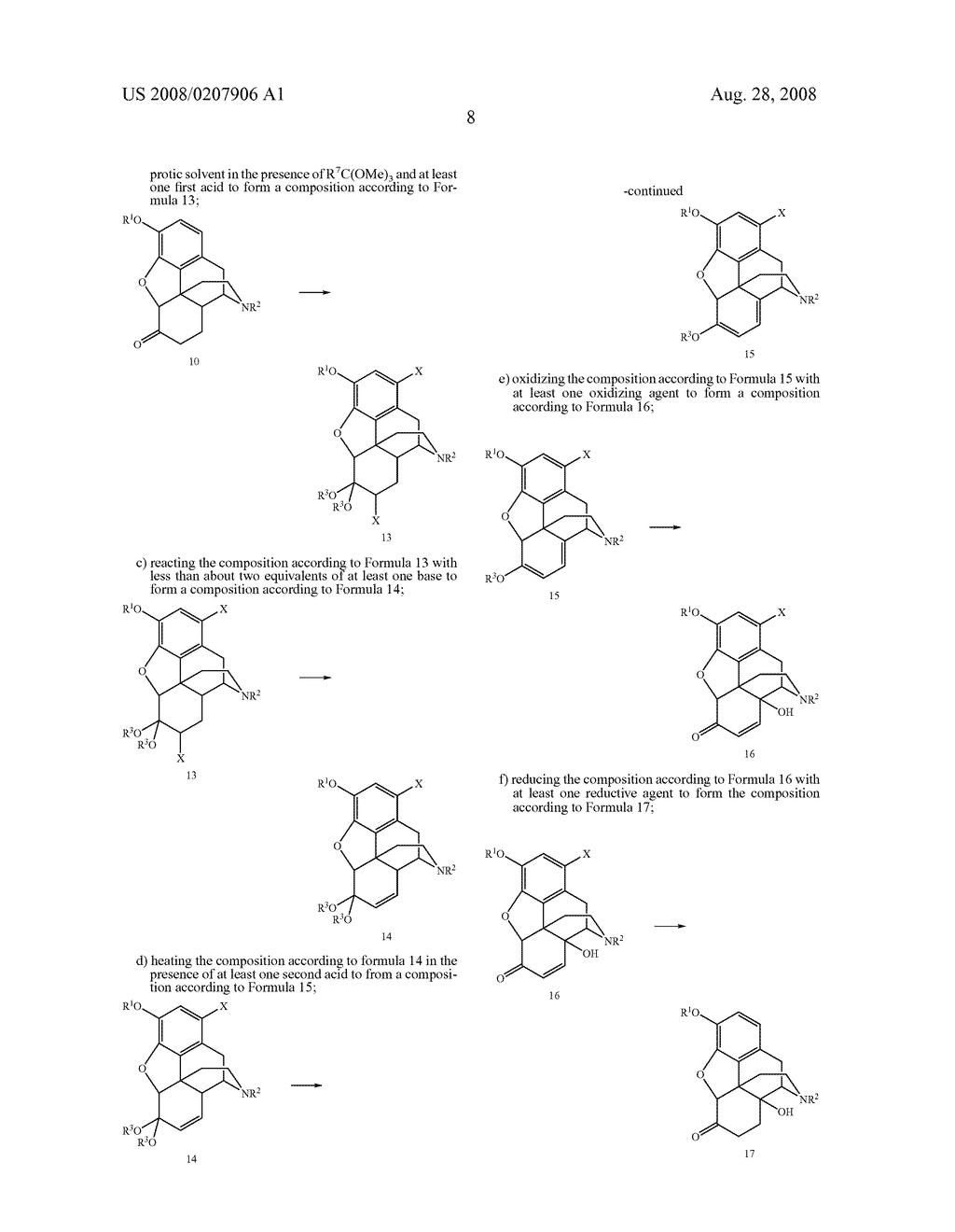 Synthetic Route to 14-Hydroxyl Opiates Through 1-Halo-Thebaine or Analogs - diagram, schematic, and image 09