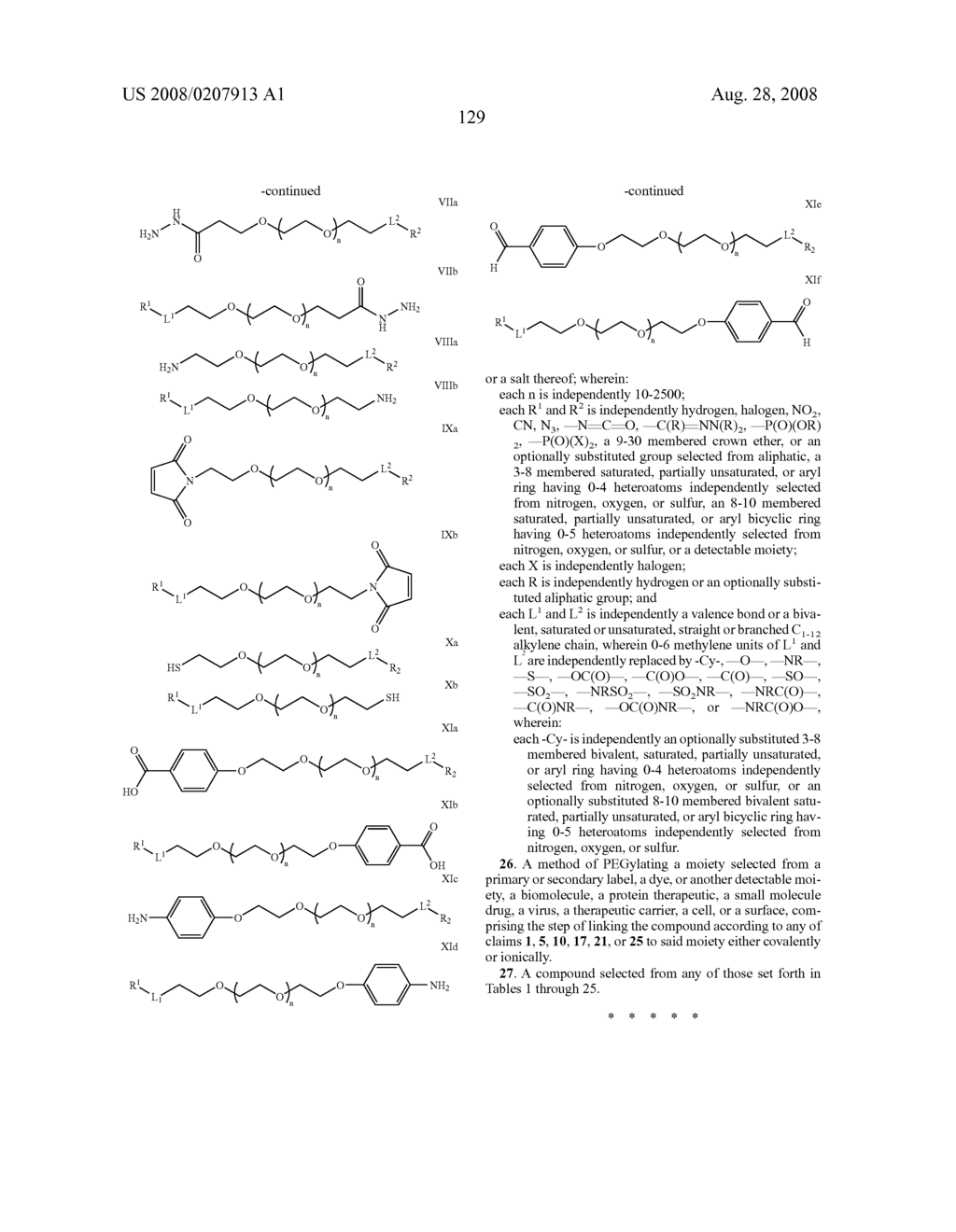 Poly(ethylene glycol) containing chemically disparate endgroups - diagram, schematic, and image 130