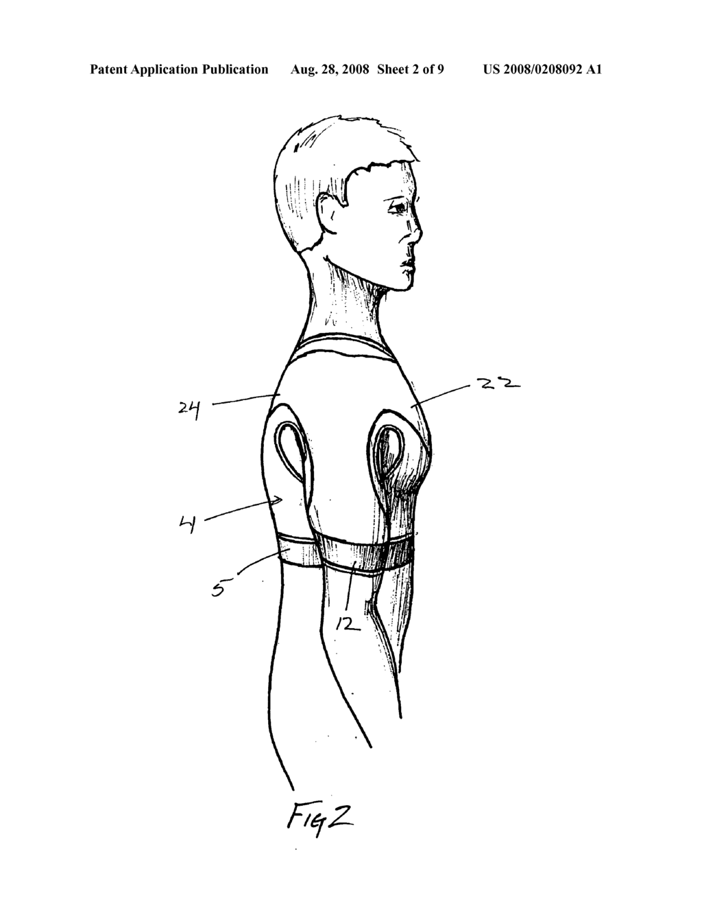 Shoulder brace traction system - diagram, schematic, and image 03