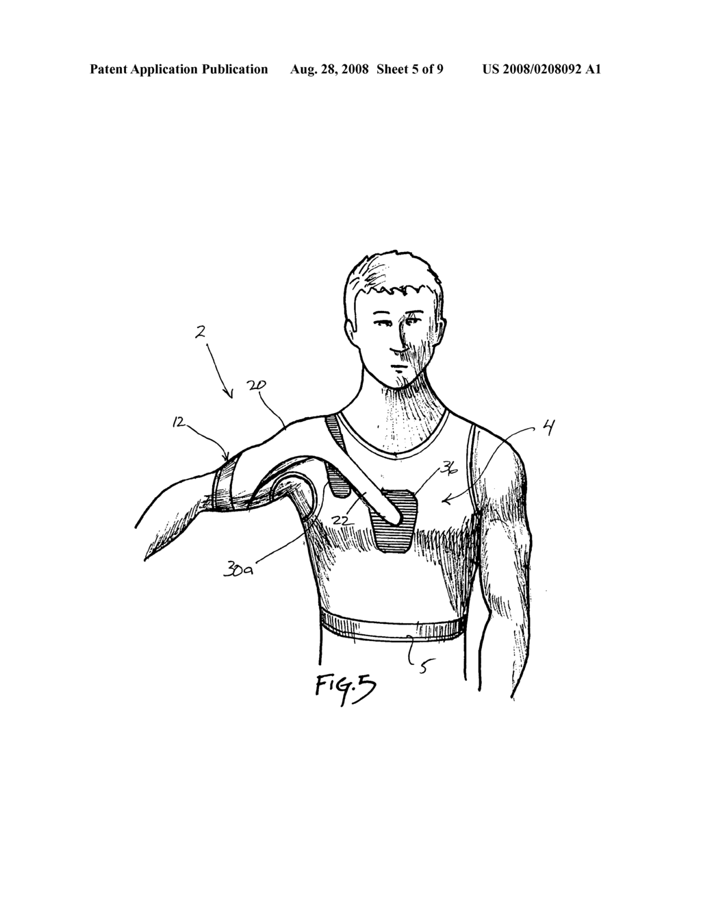 Shoulder brace traction system - diagram, schematic, and image 06