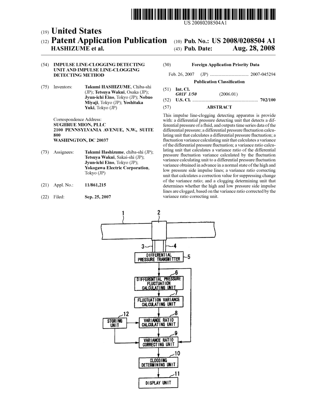 IMPULSE LINE-CLOGGING DETECTING UNIT AND IMPULSE LINE-CLOGGING DETECTING METHOD - diagram, schematic, and image 01