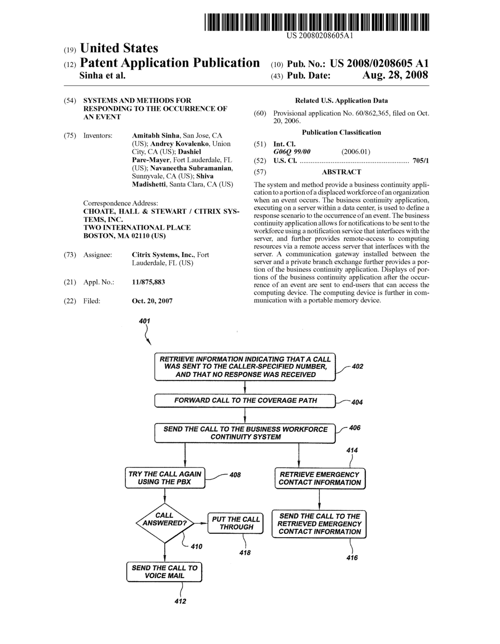 SYSTEMS AND METHODS FOR RESPONDING TO THE OCCURRENCE OF AN EVENT - diagram, schematic, and image 01