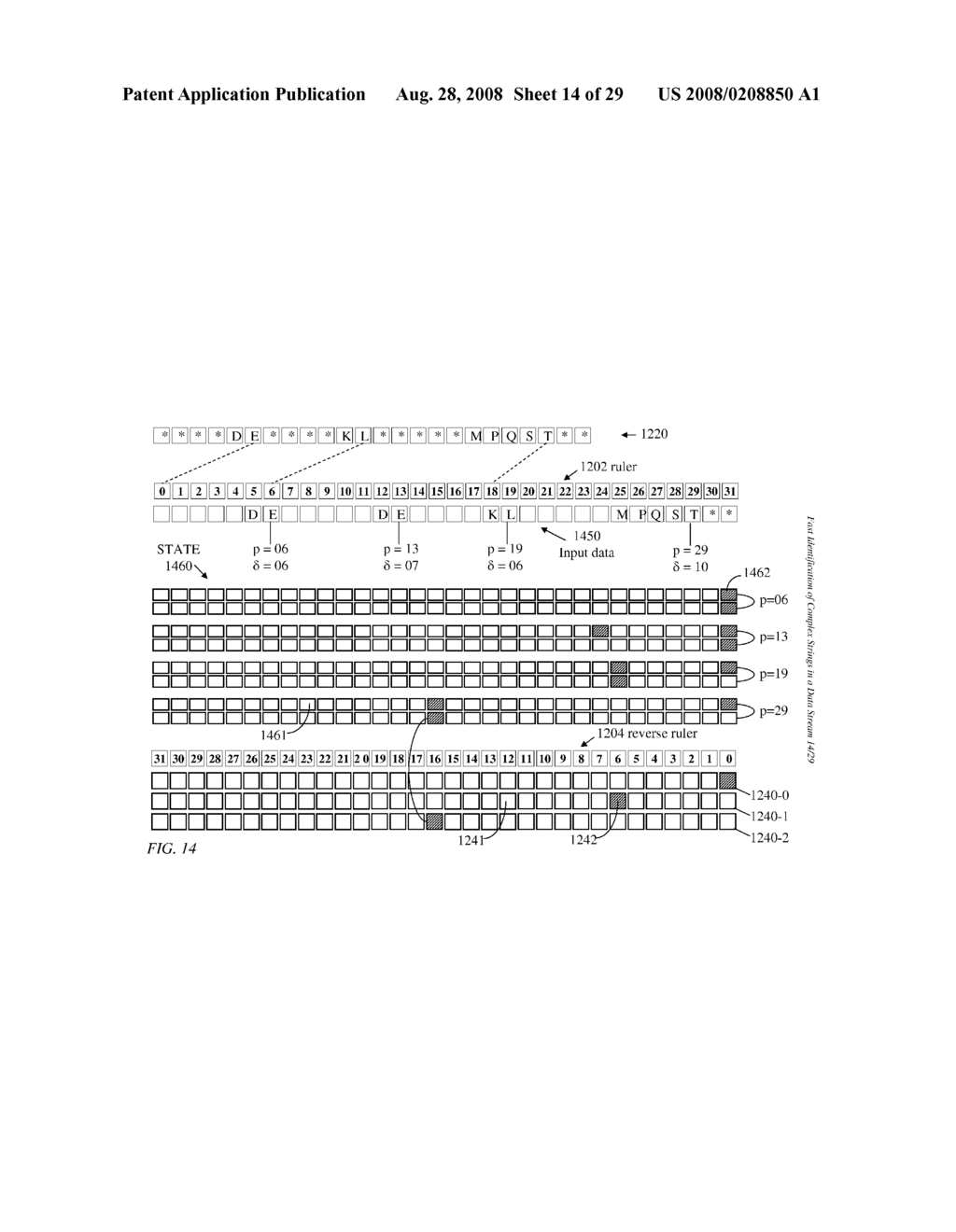 FAST IDENTIFICATION OF COMPLEX STRINGS IN A DATA STREAM - diagram, schematic, and image 15