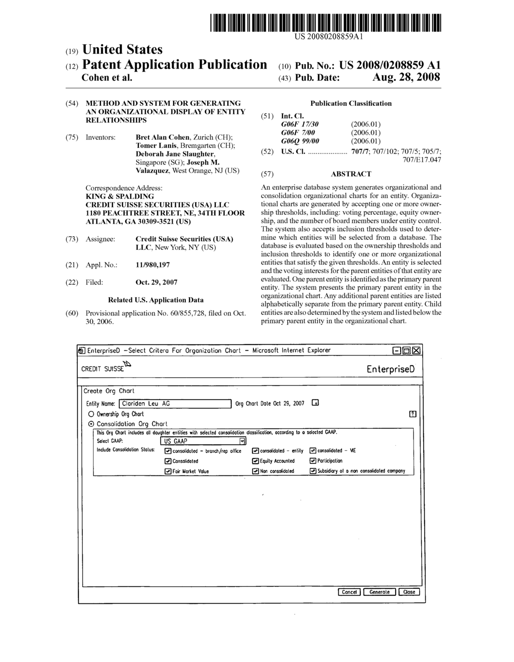 Method and system for generating an organizational display of entity relationships - diagram, schematic, and image 01