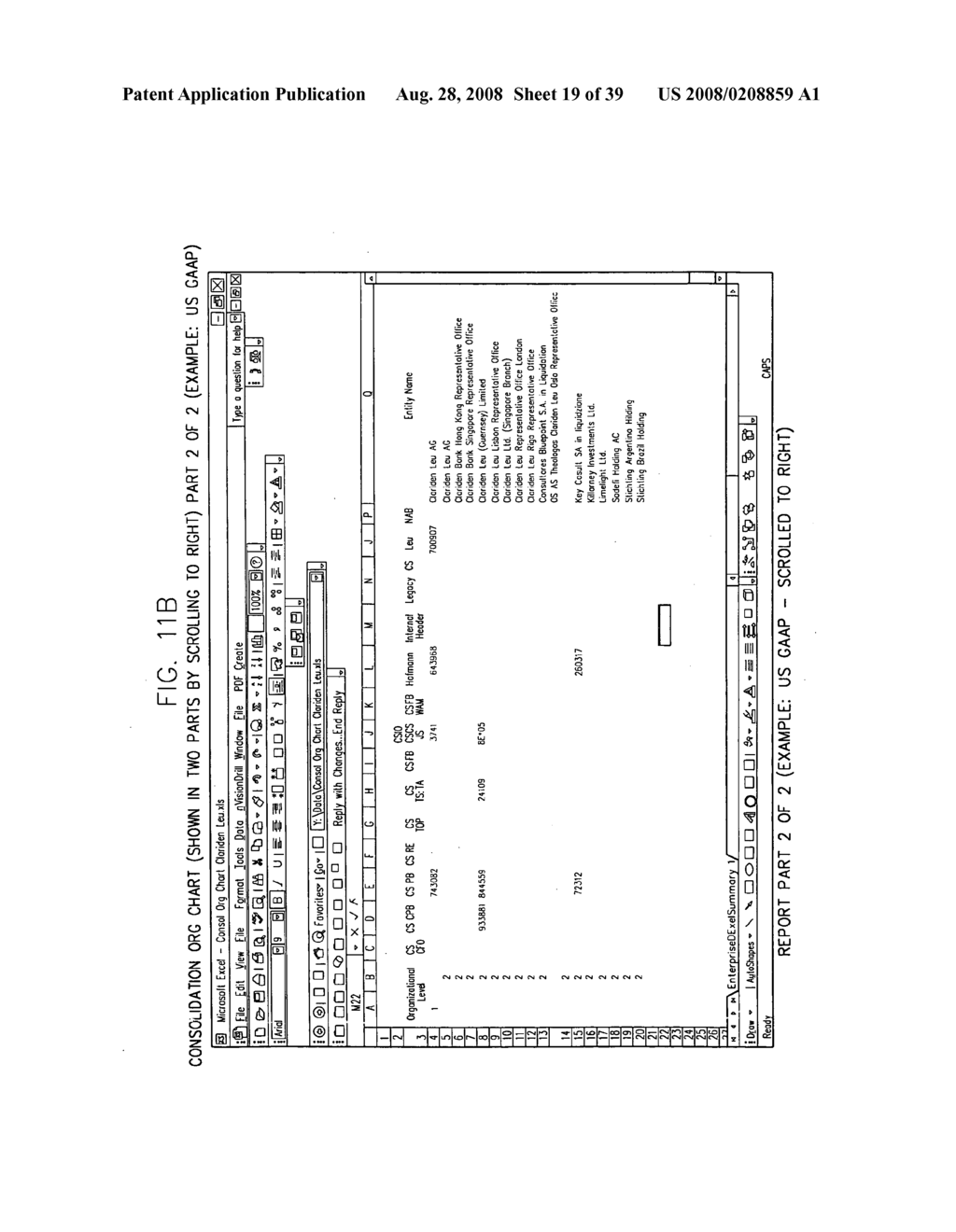 Method and system for generating an organizational display of entity relationships - diagram, schematic, and image 20