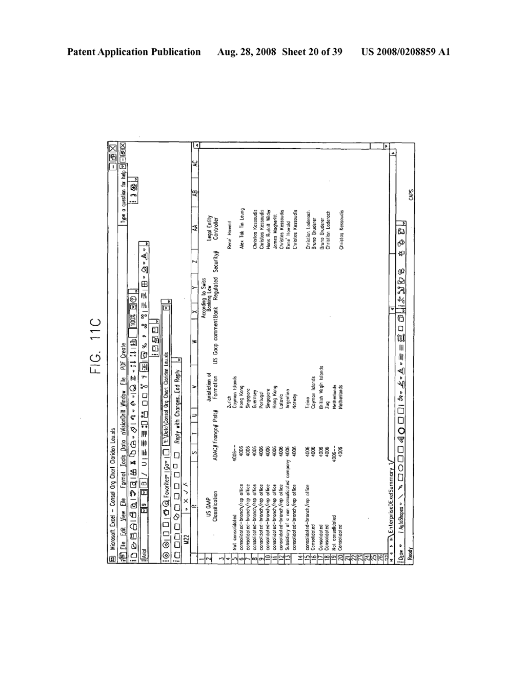 Method and system for generating an organizational display of entity relationships - diagram, schematic, and image 21