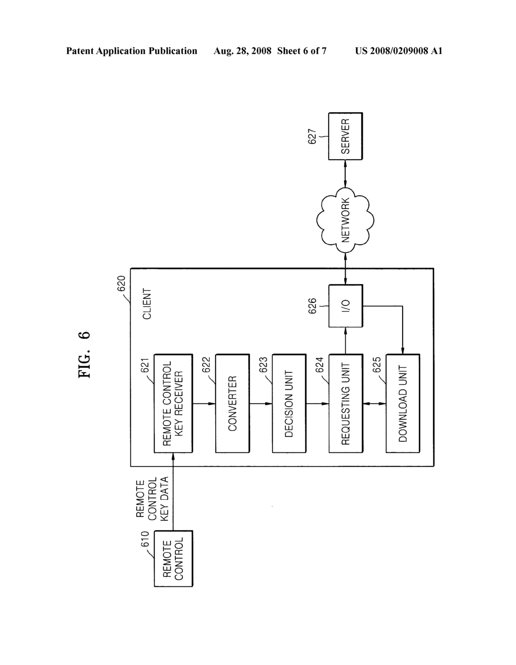 Method and apparatus for processing remote control key data in home network device - diagram, schematic, and image 07