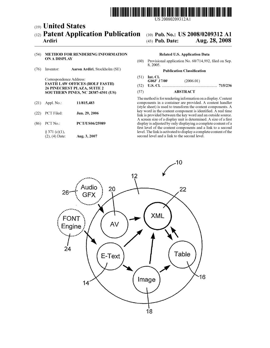 Method For Rendering Information On A Display - diagram, schematic, and image 01