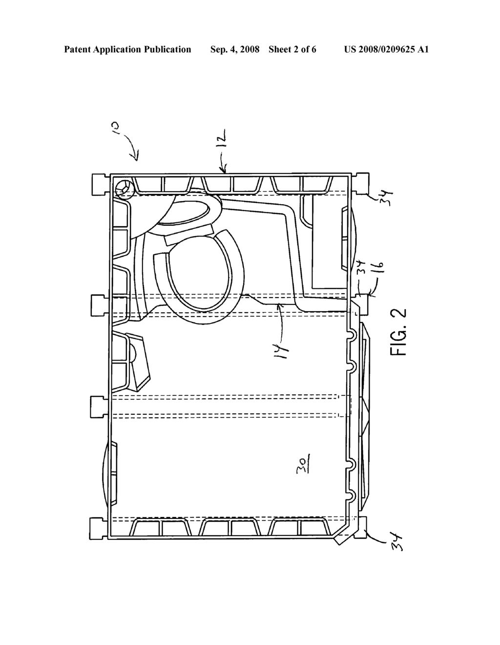 Oversized Portable Restroom With Standardized Footprint - diagram, schematic, and image 03