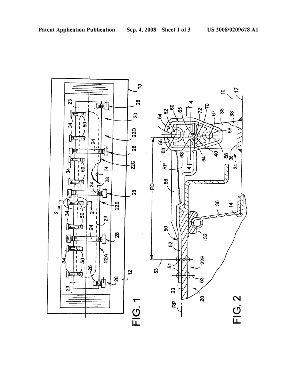 Hinge system for povotally connecting a first member to a second member - diagram, schematic, and image 02