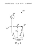 Fish hook made of an in situ composite of bulk-solidifying amorphous alloy diagram and image