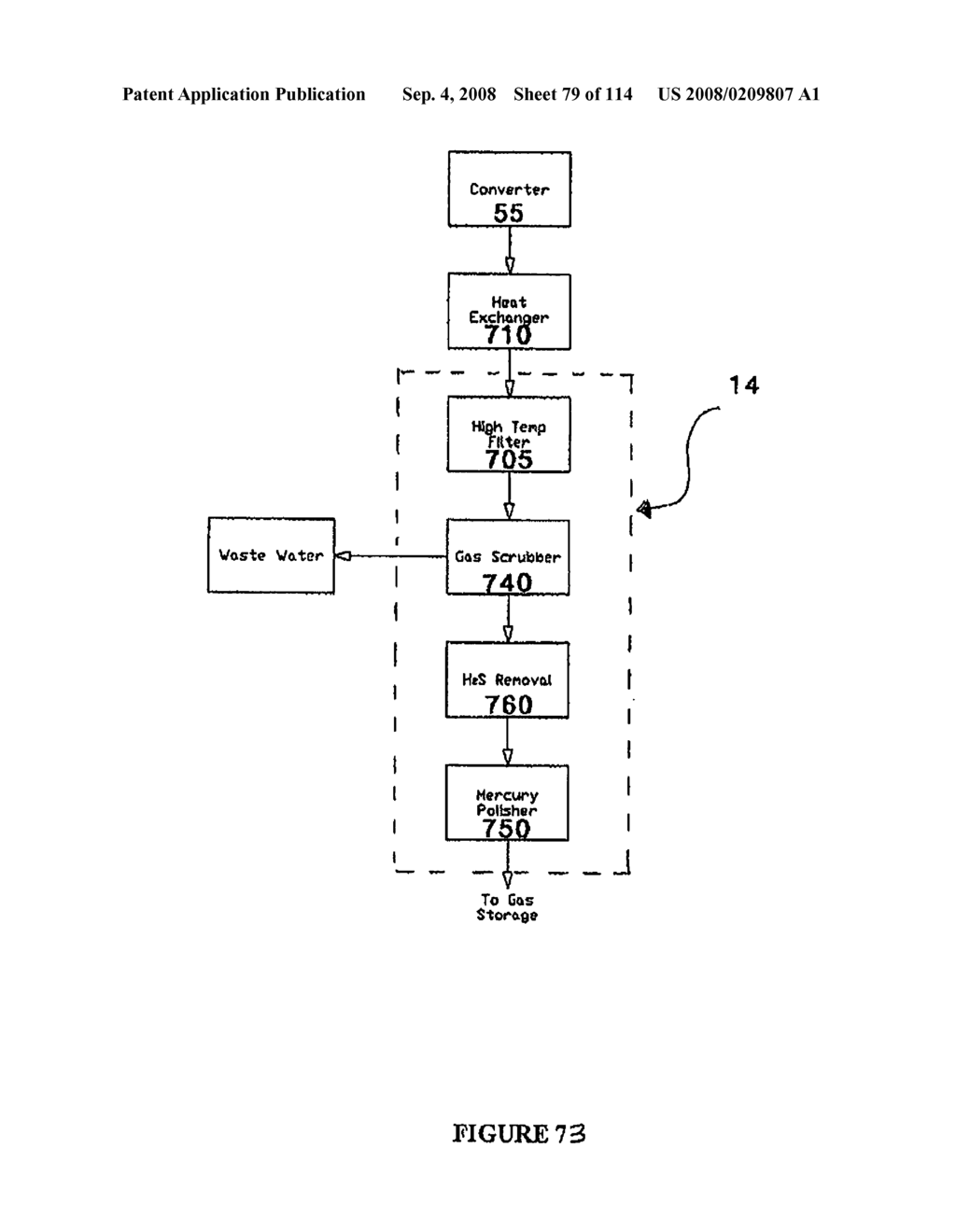 Low Temperature Gasification Facility with a Horizontally Oriented Gasifier - diagram, schematic, and image 80