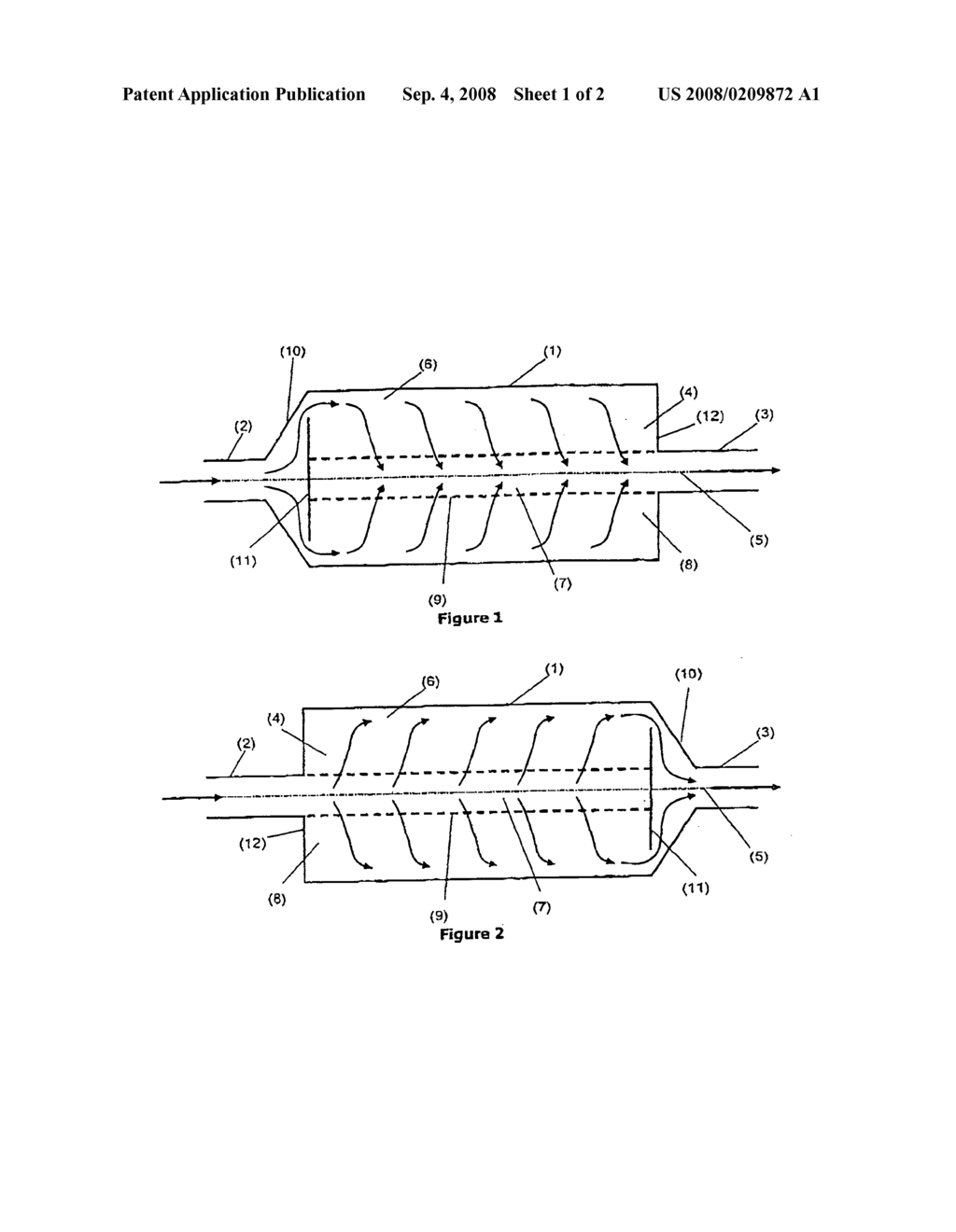 Filtering device for diesel engine exhaust gas - diagram, schematic, and image 02